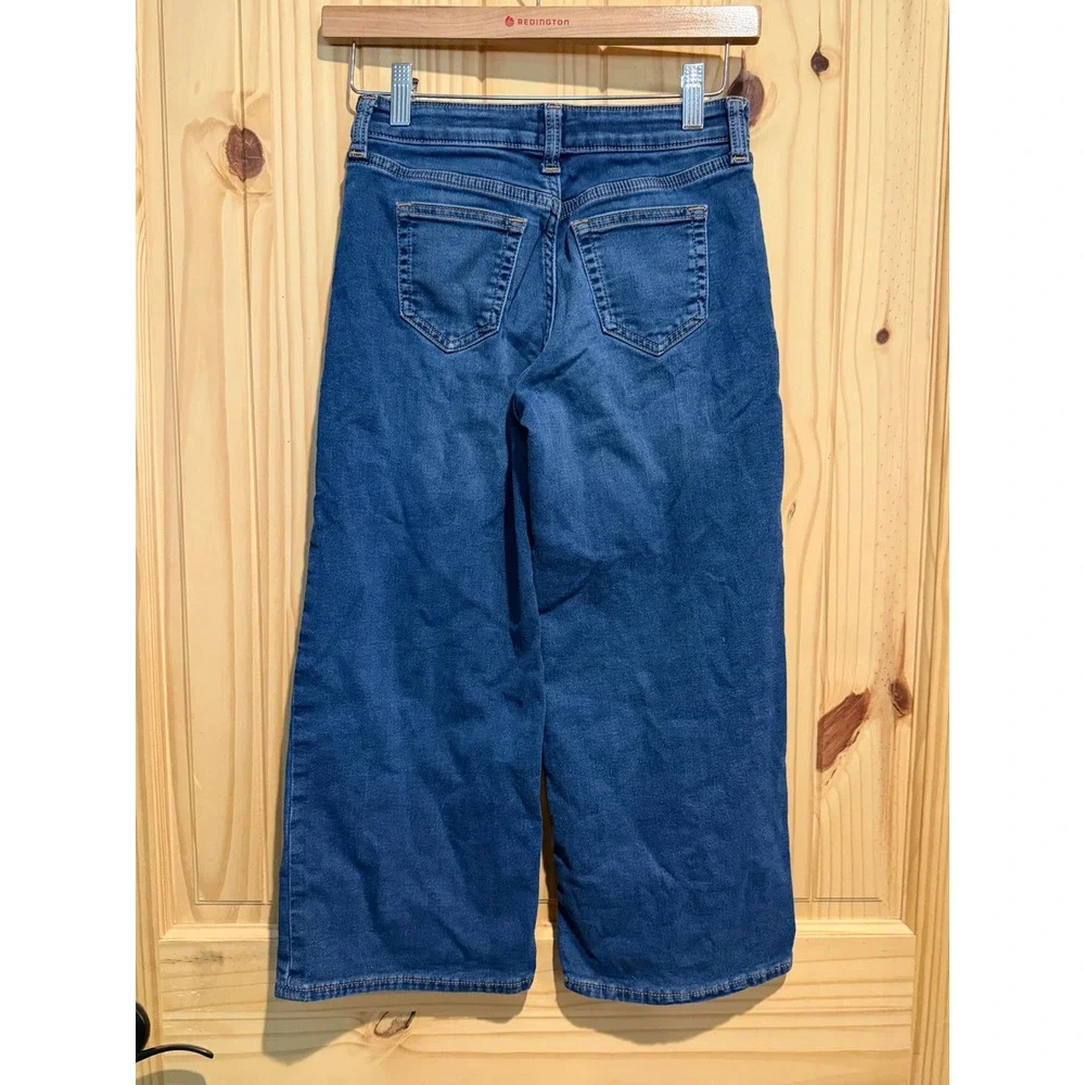 Gap Kids SuperSoft Wide-Leg Ankle Jeans Blue Medium Wash Denim Size 10
